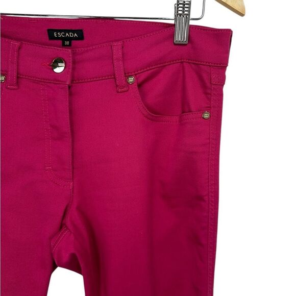 Escada Munich Gold Tag Womens Magenta Hot Pink Jeans Size 38 US 8-10 - Picture 3 of 15